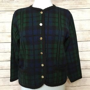 Vintage Plaid Wool Sweater